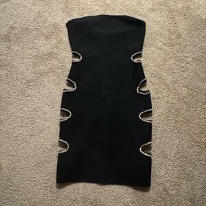 AKIRA Black Strapless Cutout Dress
